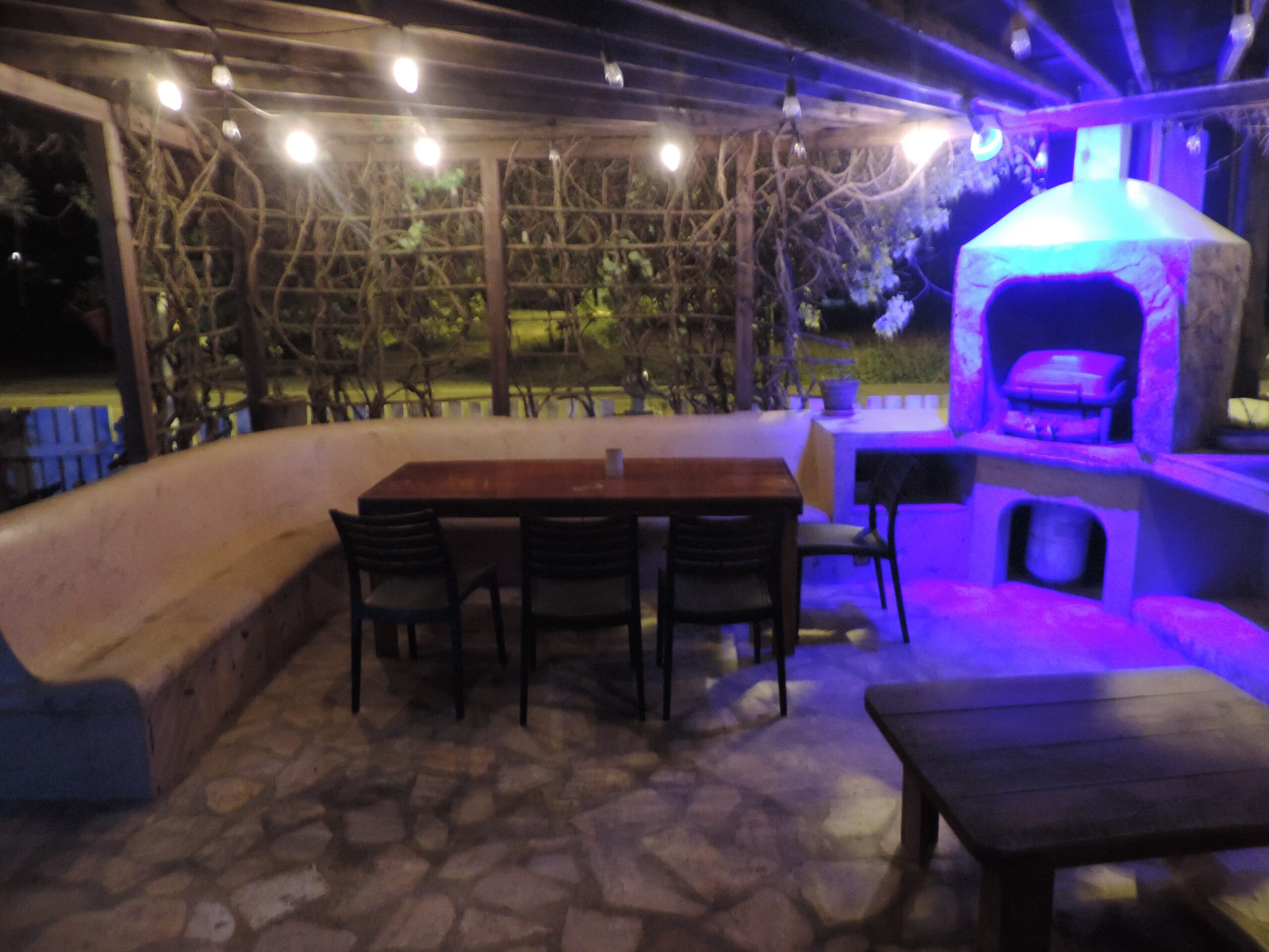 Night time view of Beautiful Courtyard at All Seasons All Seasons Belize